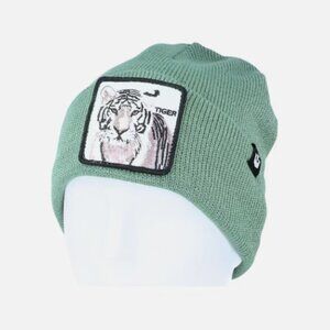 Goorin Bros Night Tiger Reflective Green Cuffed Knit Winter Beanie